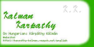 kalman karpathy business card